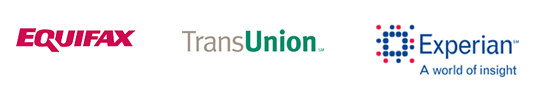 Equifax, Transunion, Experian